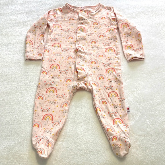 Magnetic Me Other - Magnetic Me Footie Sleeper - Girl Onesie Magnet Pajamas Rainbow 6-9 Months Baby